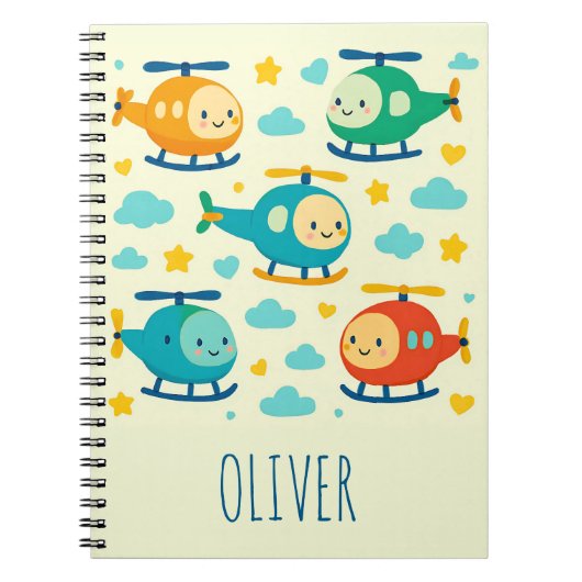 Carnet Hélicoptères de dessin animé mignons (Devant)