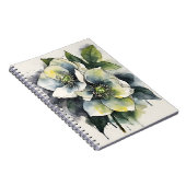 Carnet Hellebore - Fleurs aquarelle (Côté Droit)
