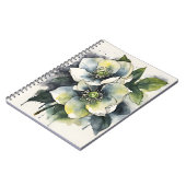 Carnet Hellebore - Fleurs aquarelle (Côté gauche)