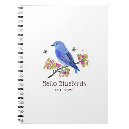Carnet Hello Bluebirds (Devant)