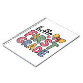Carnet Hello First Grade Coquette Bow enseignant (Côté gauche)