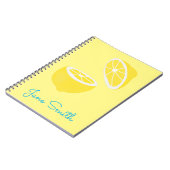 Carnet Hello Lemon jaune moderne fruit (Côté gauche)