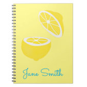 Carnet Hello Lemon jaune moderne fruit (Devant)