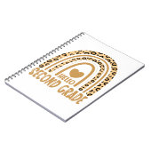 Carnet Hello Second Grade-Leopard Rainbow-Back to School (Côté gauche)