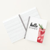 Carnet Hello Summer Watercolor Red Cherry Cocktail (Intérieur)