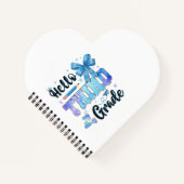 Carnet Hello Third Grade First Day of School Coquette (Devant)