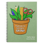Carnet Helping me Grow Teacher Gift Spiral Photo Notebook (Devant)