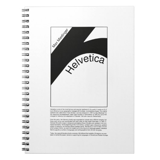 Carnet Helvetica Typography | Demo Design (Devant)