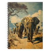 Carnet Herbe d'éléphants Vintage (Devant)