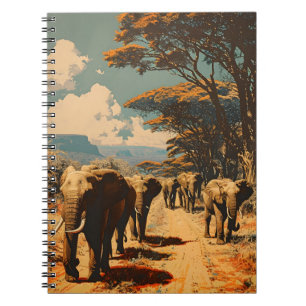 Carnet Herbe d'éléphants Vintage