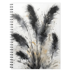 Carnet Herbe des Pampas - Fleurs à l'aquarelle