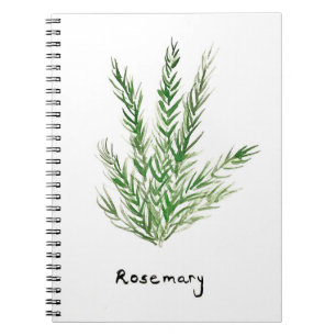 Carnet Herbes de romarin potager vintage jardin aquarelle