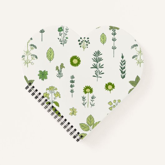 Carnet Herbes rustiques Vert (Devant)