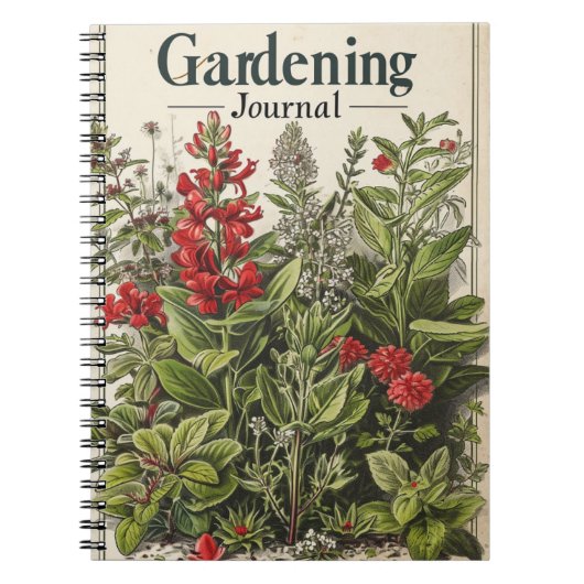 Carnet Herbes vintages de jardinage (Devant)