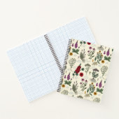Carnet Herbier de jardin médicinal sur fond blanc cassé (Intérieur)