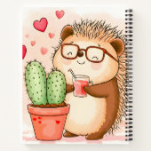 Carnet Hérisson Cactus Chedgehog Aquarelle (Dos)