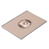 Carnet Hérisson d'aquarelle mignon dans les lunettes (Côté gauche)