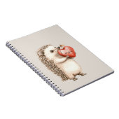 Carnet Hérisson de coeur d'amour à la crème (Côté Droit)