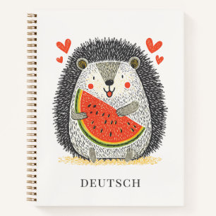 Carnet Hérisson Mignon Aime Pastèque