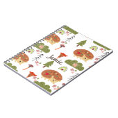 Carnet Hérisson Nature Floral Arc-en-ciel Motif (Côté gauche)