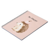 Carnet Hérisson Rose Citrouille Être Heureux (Côté gauche)