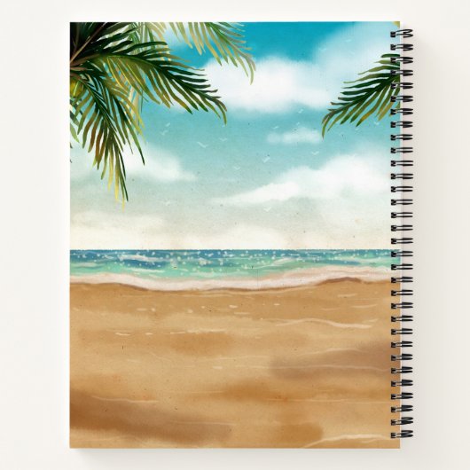 Carnet Hérisson Sur La Plage (Dos)