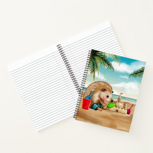 Carnet Hérisson Sur La Plage (Intérieur)