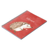 Carnet Hérissons Rouges Mignons (Côté gauche)