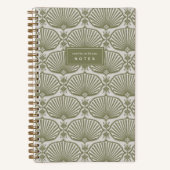Carnet Heritage Olive | Deco Fans Personalized (Recto)