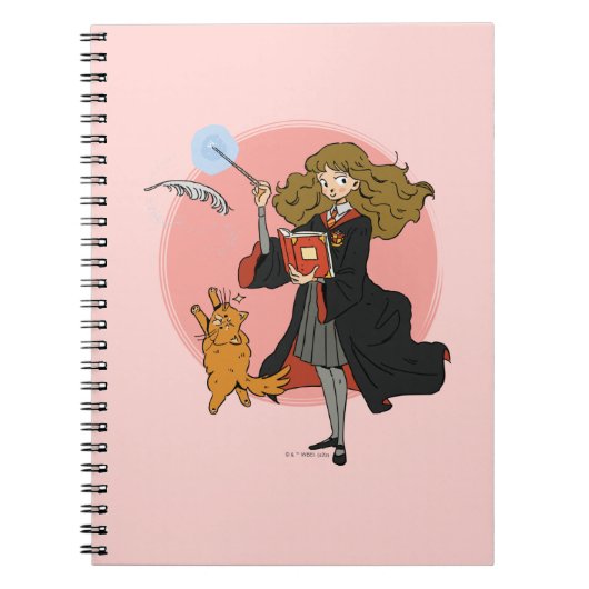 Carnet Hermione et Crookshanks Wingardium Leviosa (Devant)