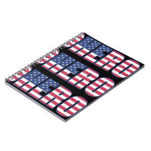 Carnet Hero américain Drapeau Étoiles rayures rouge blanc