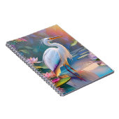 Carnet Héron blanc à bec orange, oiseau de fantaisie (Côté Droit)