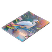 Carnet Héron blanc à bec orange, oiseau de fantaisie (Côté gauche)