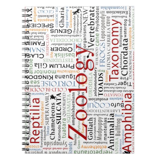 Carnet Herpetology dans la typographie (Devant)