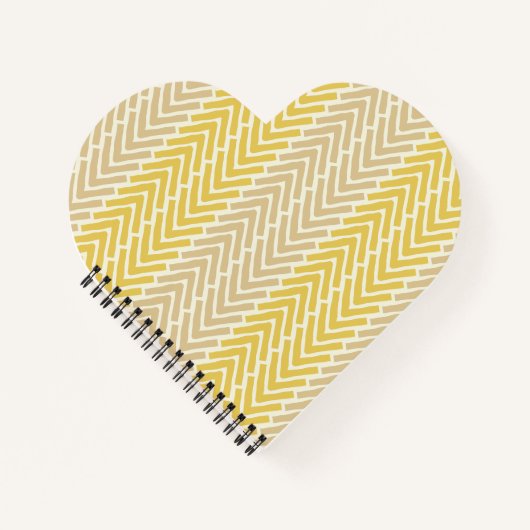 Carnet Herringbone Chic Jaune Brown (Devant)
