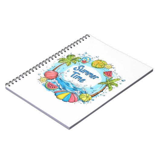 Carnet Heure d'été - Heure d'été Plage Illustration (Côté gauche)