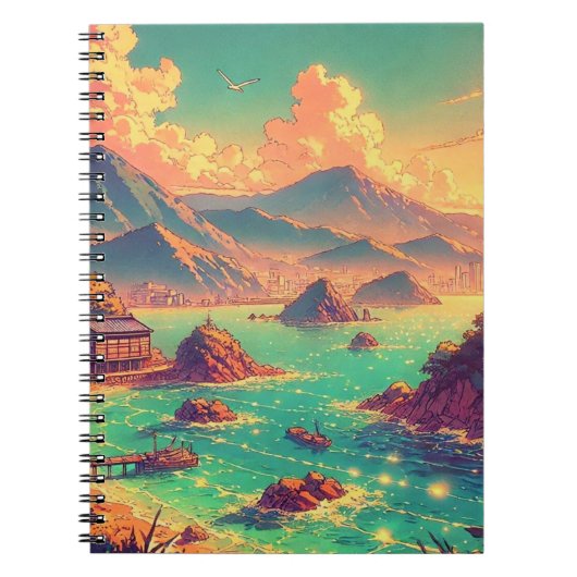 Carnet Heure dorée au bord de la baie (Devant)