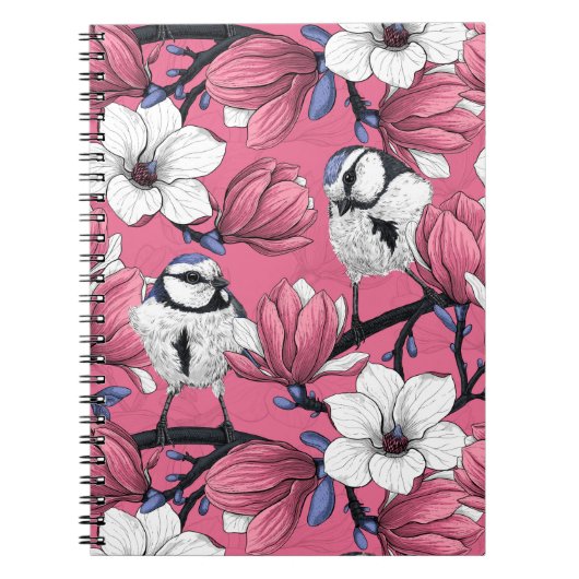 Carnet Heure du printemps en rose (Devant)
