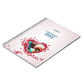 Carnet Heureuse Sainte-Valentin avec Rose (Côté gauche)