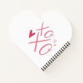Carnet Heureuse Sainte-Valentin de coeur rose "XOXO" (Dos)