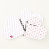 Carnet Heureuse Sainte-Valentin de coeur rose "XOXO" (Intérieur)