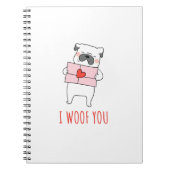 Carnet Heureuse Sainte-Valentin - Drôle Chien Valentine C (Devant)