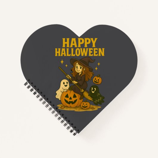 Carnet Heureuse sorcière d'Halloween (Devant)