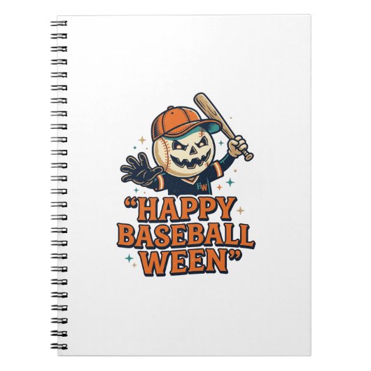Carnet Heureux Baseball Ween Vintage Halloween Baseball D (Devant)