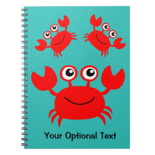 Carnet heureux de coutume de crabe