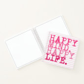 Carnet HEUREUX ESPRIT. BONNE VIE. | Citation amusante (Intérieur)