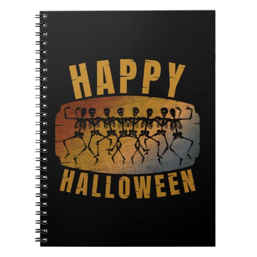 CARNET HEUREUX HALLOWEEN DANSER SKELETON (Devant)