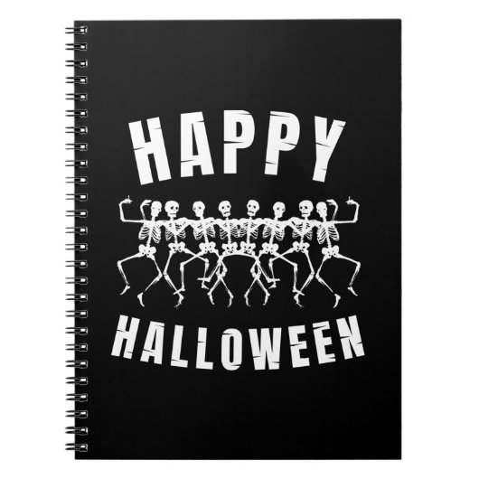 CARNET HEUREUX HALLOWEEN DANSER SKELETONS (Devant)