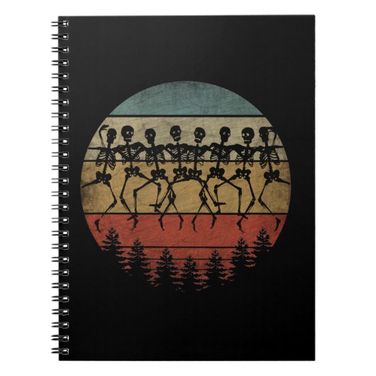 CARNET HEUREUX HALLOWEEN SKELETON DANSE (Devant)