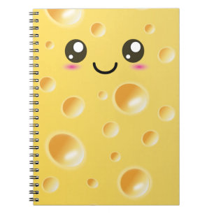 Carnet heureux mignon de fromage de Kawaii